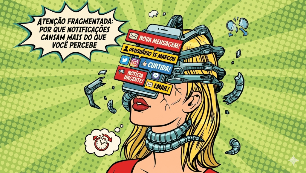 Atenção fragmentada- por que notificações cansam mais do que você percebe