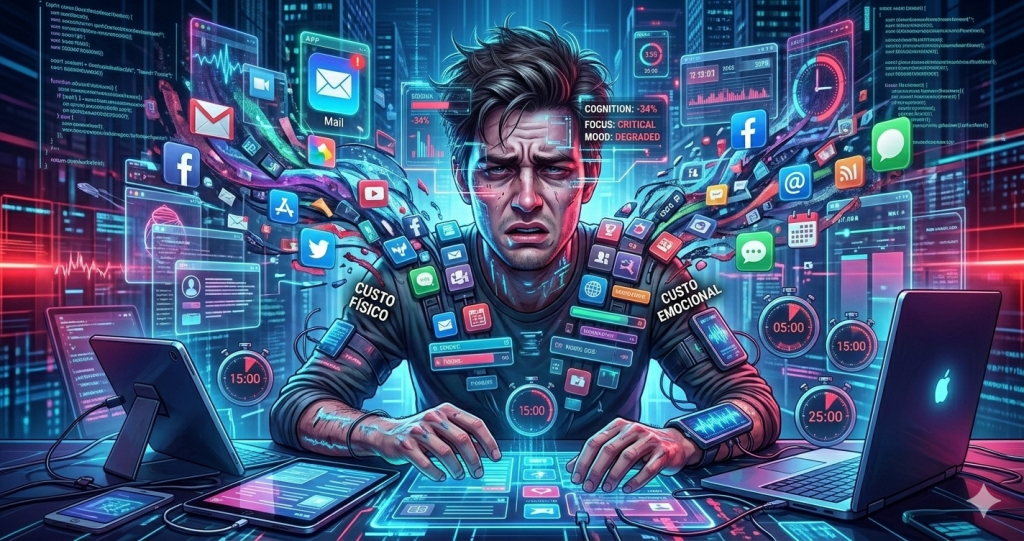 Multitarefa digital- o custo invisível de alternar entre apps (e como reduzir)